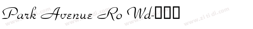 Park Avenue Ro Wd字体转换